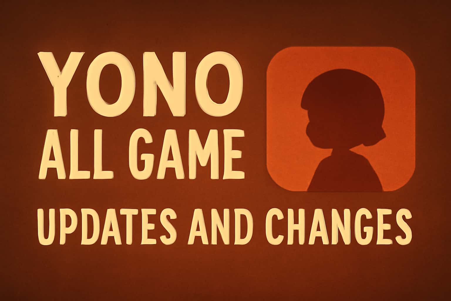 An informational scene highlighting updates and changes to Yono All Game.